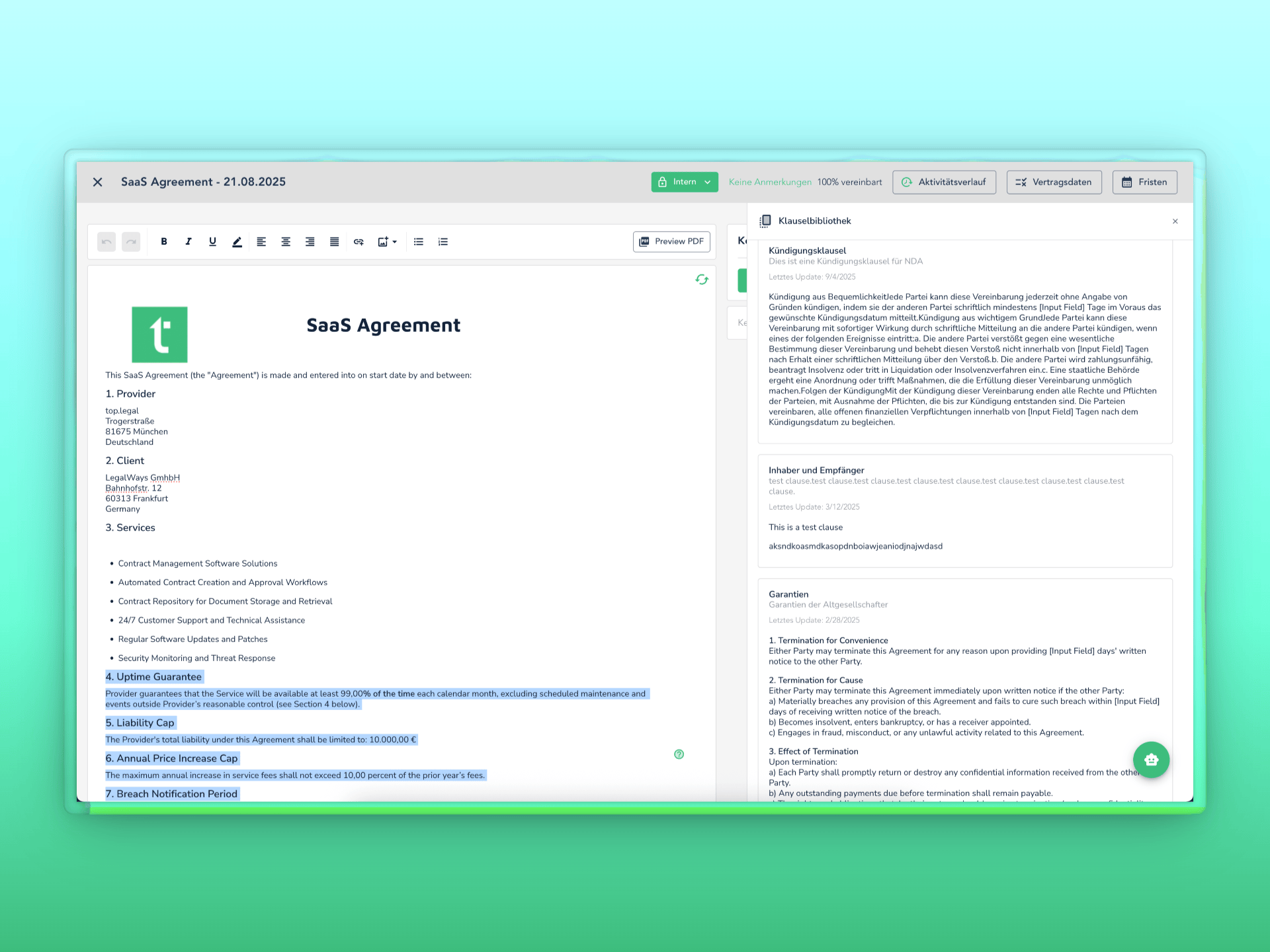 Dynamic Clauses